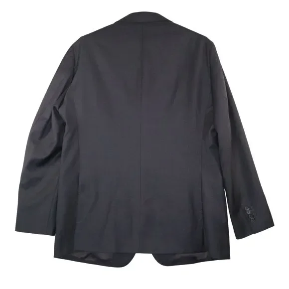 Suitsupply Havana Jetted Slim Men's Size 44 Black 100% Reda 130's Wool Blazer